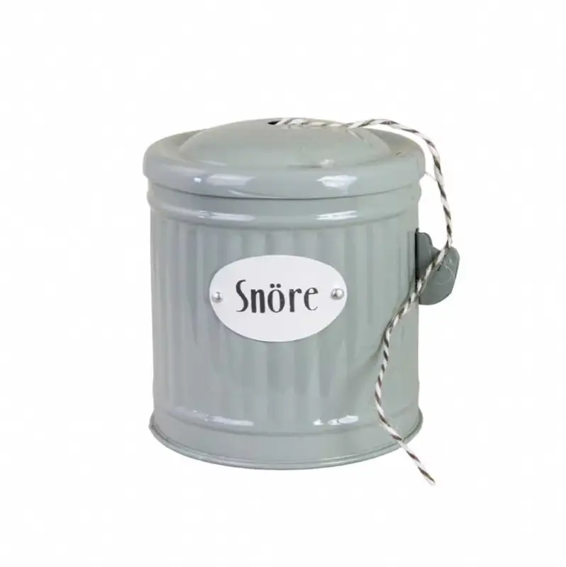 Retro plåtburk snöre  Ø 10,3 - Grön Billigare