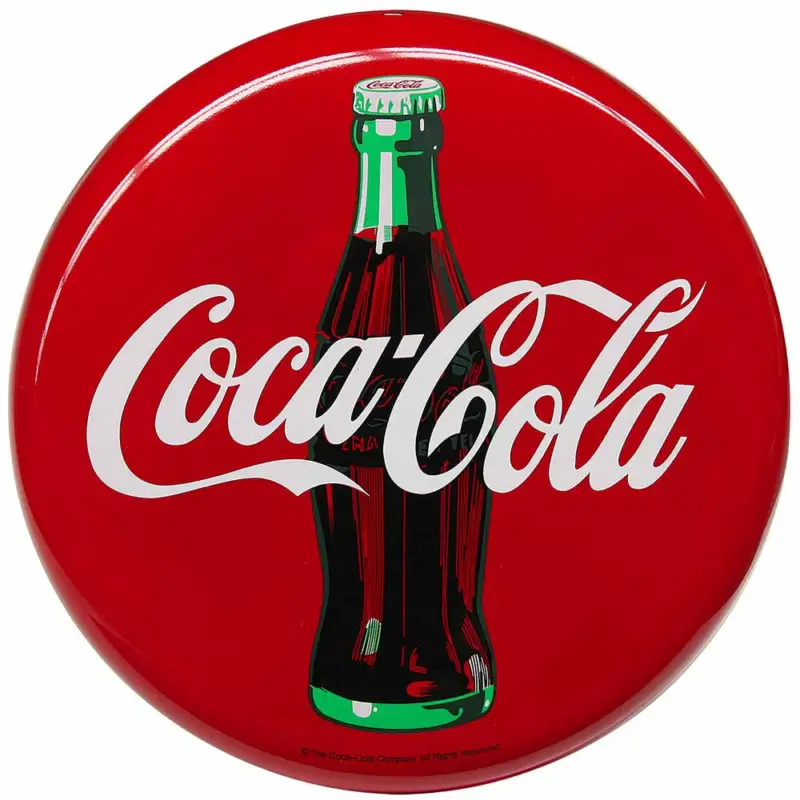 Populärt val Coca Cola Plåtskylt Ø 41 cm