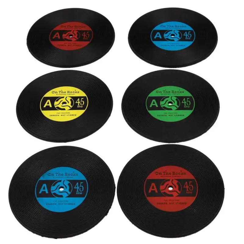 Glasunderlägg Vinyl 6-pack Premium