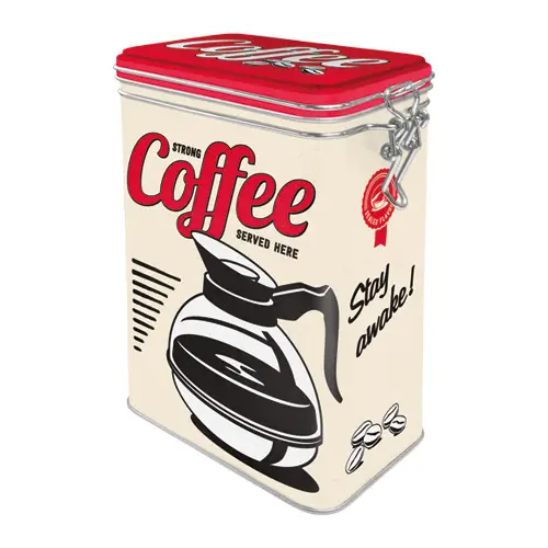 Köp nu Kaffeburk coffee served here med knäpplock