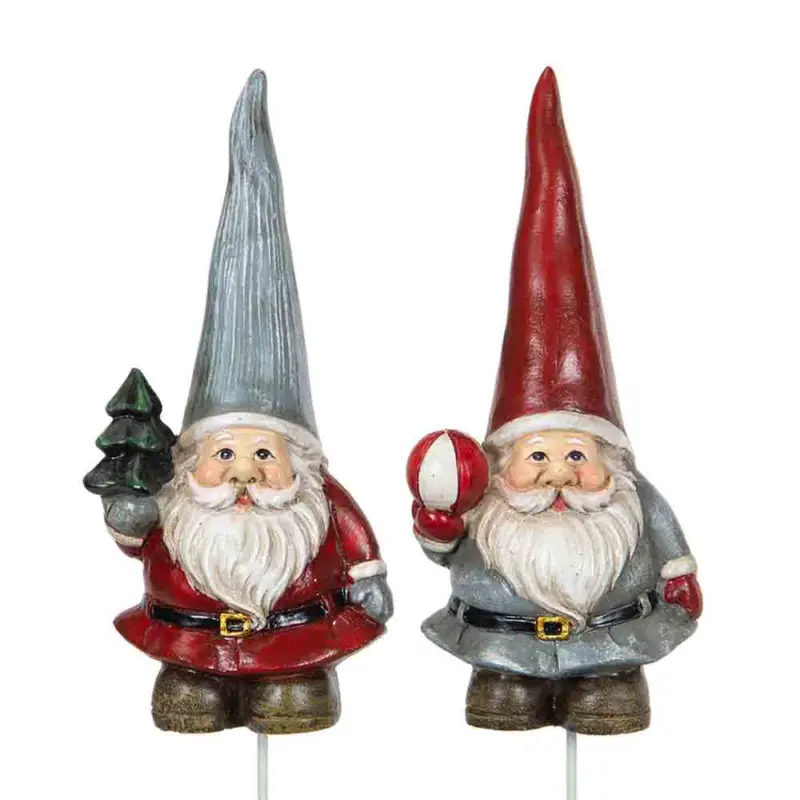 Tomte stick 2 pack Röd/Grå 10 cm Köp online