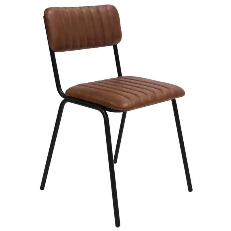 Endast denna vecka Matstol Diner med quiltad buffelläder Trademark Living