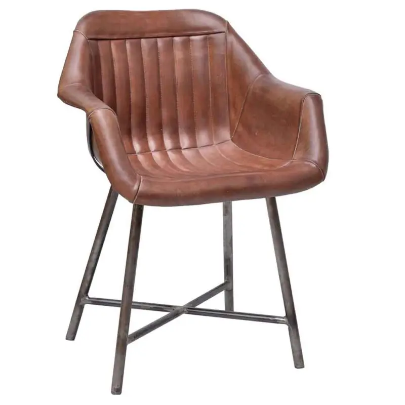 Bästa pris Matstol Icon i läder Trademark Living