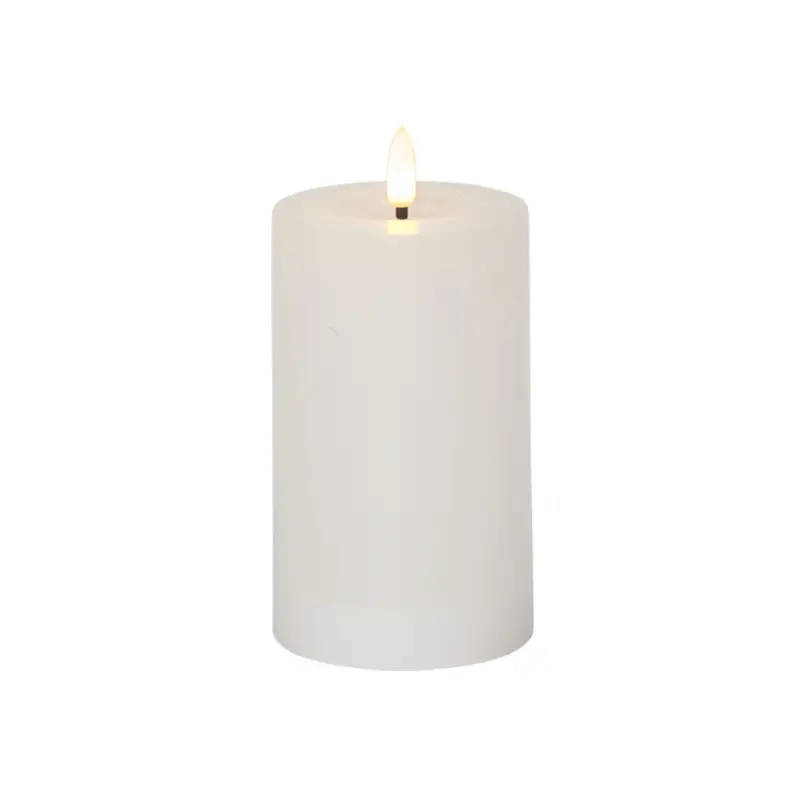 Endast denna vecka Led Blockljus flytande vax vit 15 cm