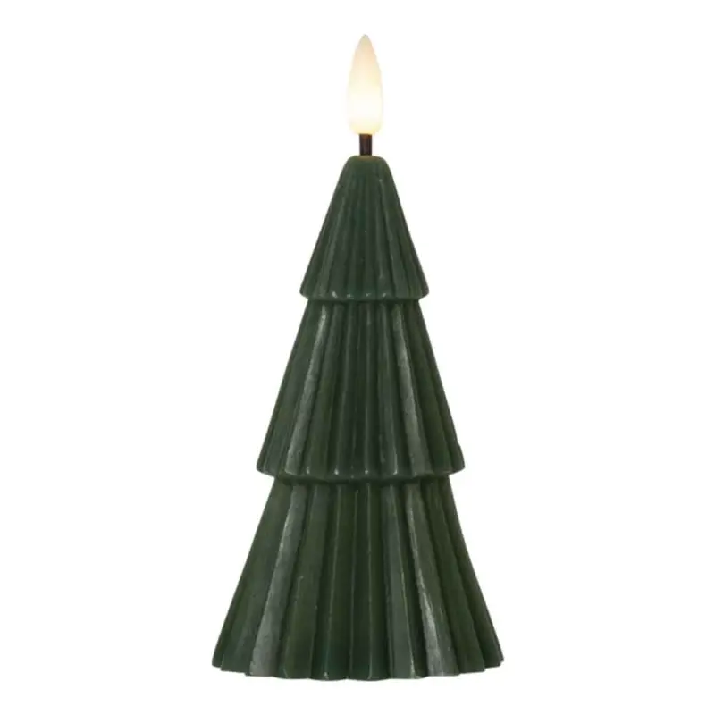 Ledljus Gran 15 cm Grön Outlet
