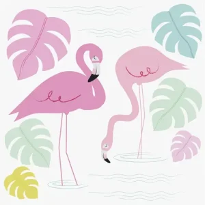 Kampanj Kort födelsedag flamingo bay