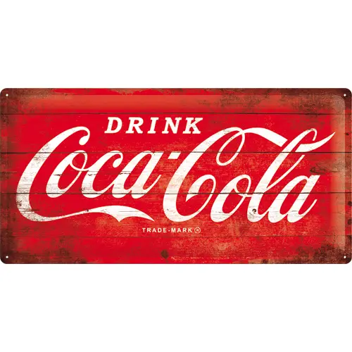 Coca cola skylt Drink 25x50 cm Utförsäljning