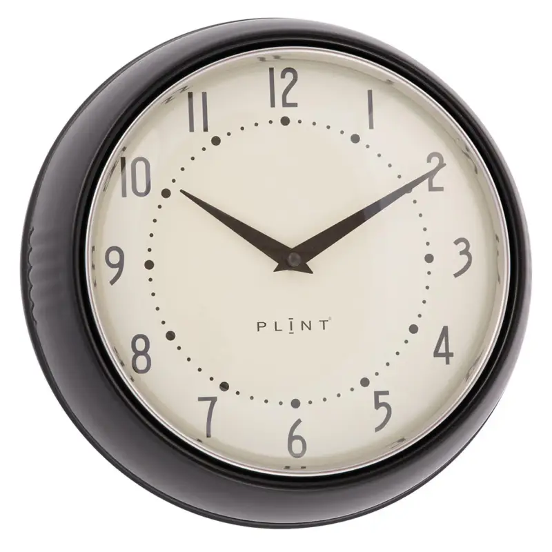 Billig Klocka 50-tal Svart (Plint)