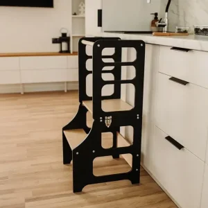 Beställ nu Duck Woodworks, Byggbar kökspall svart/natur