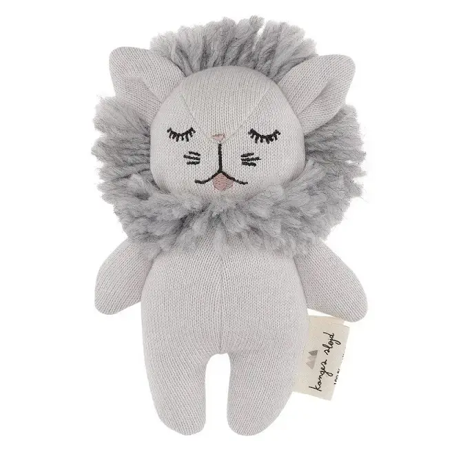 Konges Sløjd, skallra leksak, Mini lion grey Lägg i varukorgen