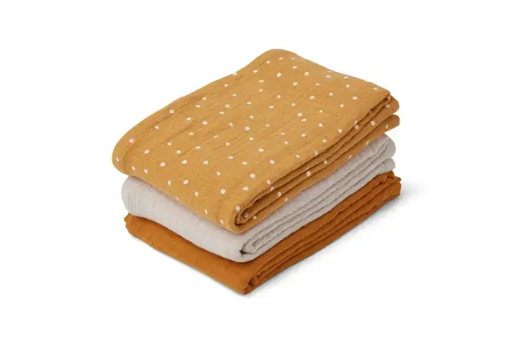 I lager Liewood, Line snuttefilt 3-pack, yellow mellow mix