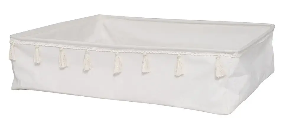 JaBaDaBaDo, sängförvaring med tofsar, vit Bästa pris
