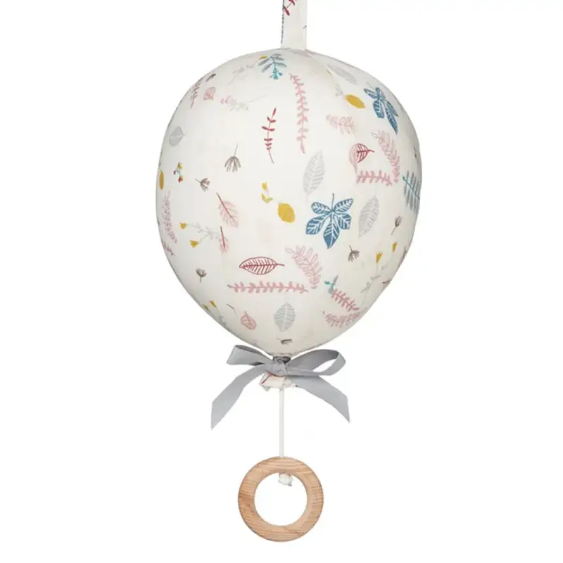 Cam Cam, musikmobil ballong med rosett, Pressed leaves rose Expressleverans