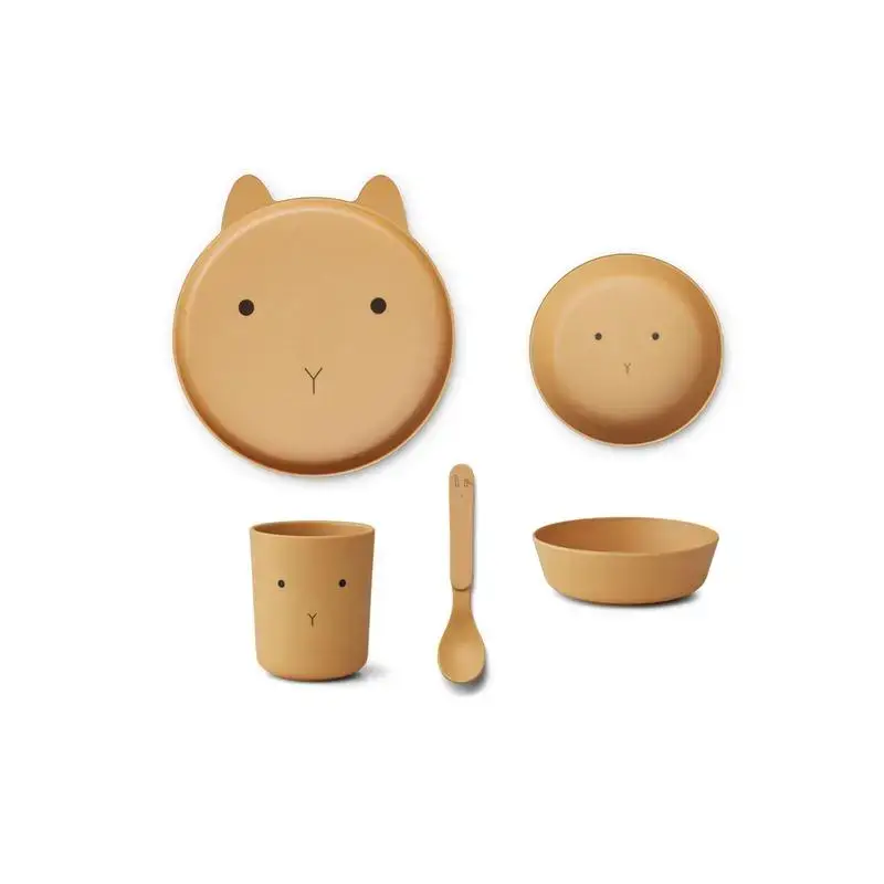 Billig Liewood, Brody matset 4 delar, Rabbit yellow mellow