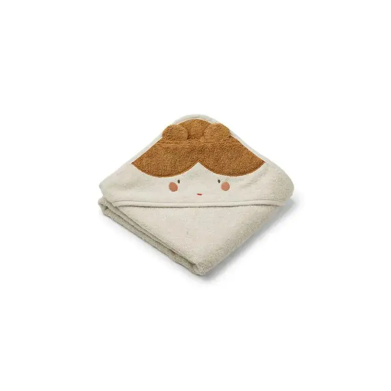 Trygg betalning Liewood Albert doll/sandy, handduk med huva för nyfödda