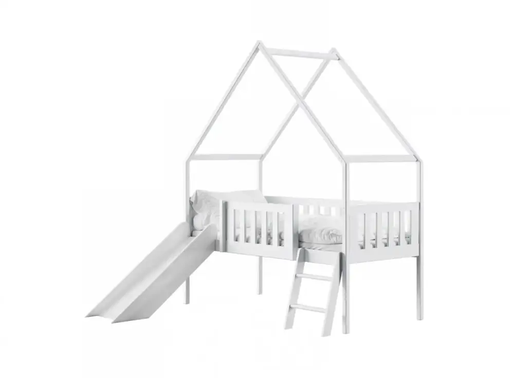 Snabb leverans Hussäng Stella med rutschkana – 80×180 cm, Vit