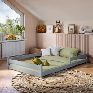 Barnsäng Zora 120×200 cm, grå Billigare