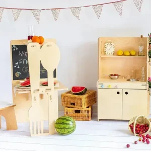 Minikök med leksakskök och köksö Fynd