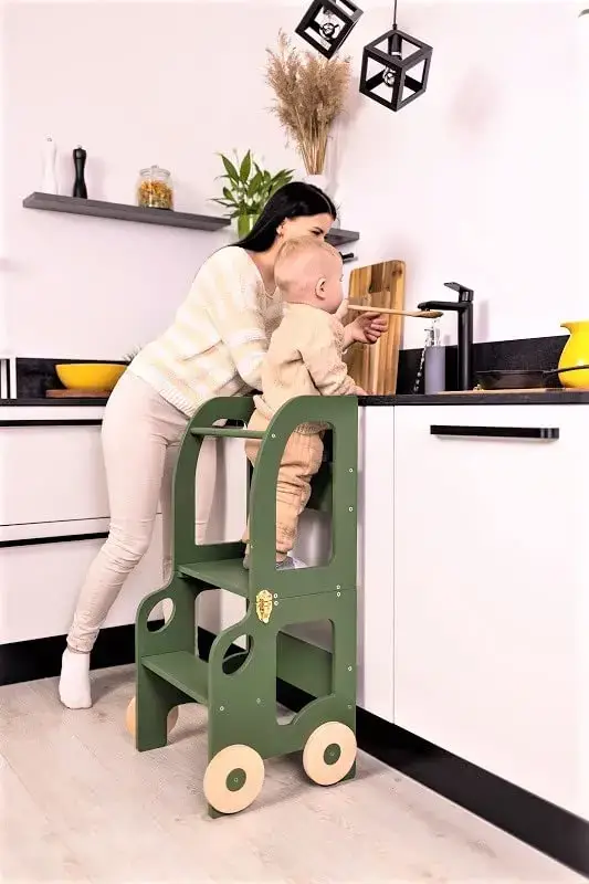 Expressleverans Byggbar kökspall bil, khaki