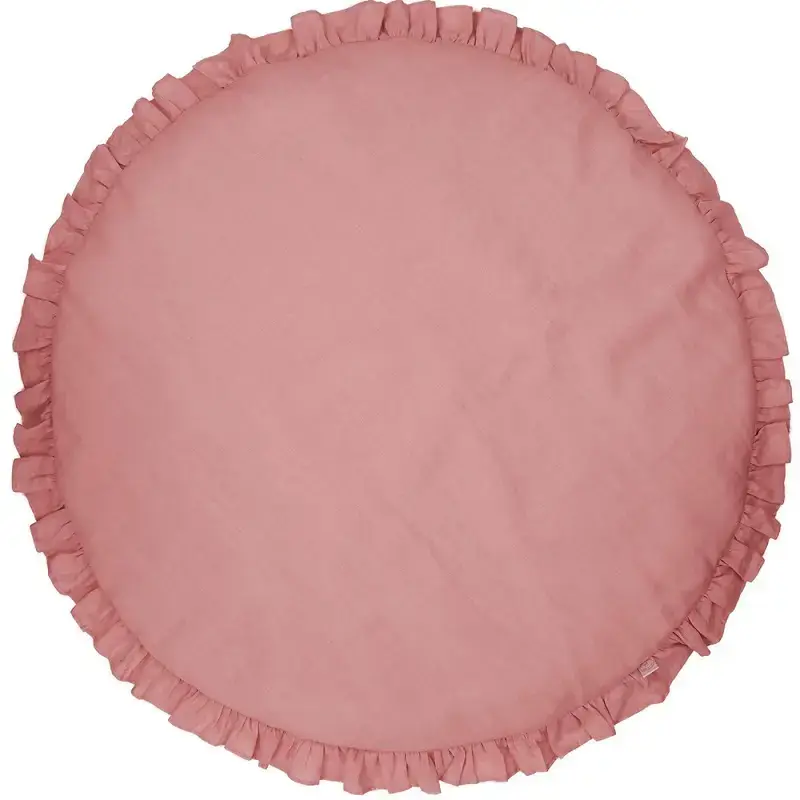 Snabb frakt Blush lekmatta DeLuxe av linne med volang, Cotton & Sweets