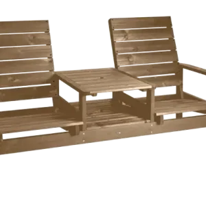 Du & Ja 2-sits soffa - brun furu Expressleverans