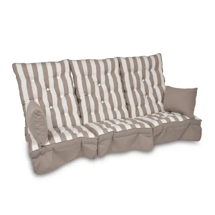 Bästa pris Hammockset, hög rygg - taupe rand