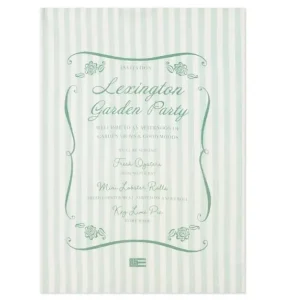 Begränsad tid Garden party kökshandduk - green/white