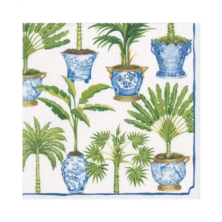 Fri frakt Potted Palms servetter, 20-pack