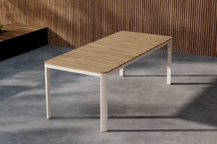 Etna matbord 210x90 H73 cm – beige/aintwood Lågt pris
