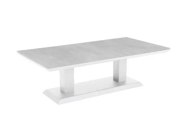 Lägg i varukorgen Heis soffbord 150x79 H48-68 cm, höj- och sänkbart - vit/grå