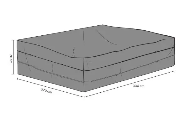 Möbelskydd soffgrupp 330x270xH70 cm, andas - svart Extra rabatt