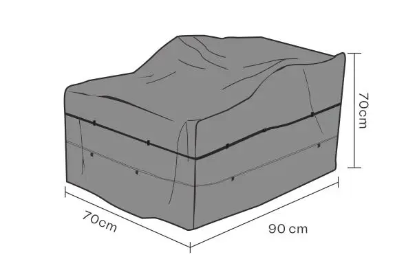 Möbelskydd fåtölj 70x90xH70 cm, andas - svart Populärt val