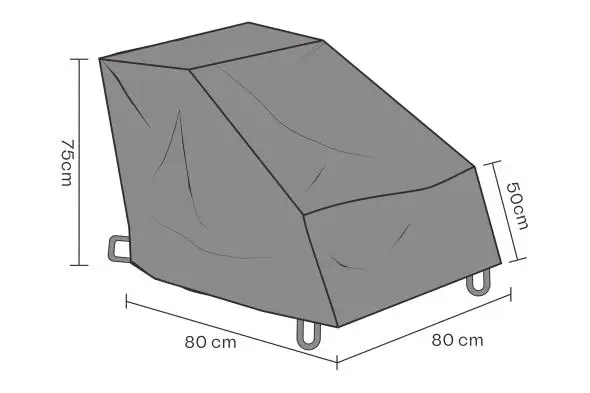 Möbelskydd Blixt fåtölj 80x80xH50/75 cm, andas - svart Erbjudande