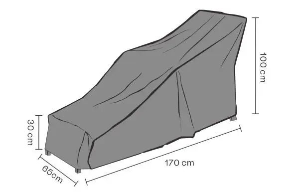 Billig Möbelskydd däckstol 170x65H30/100 cm, andas - svart