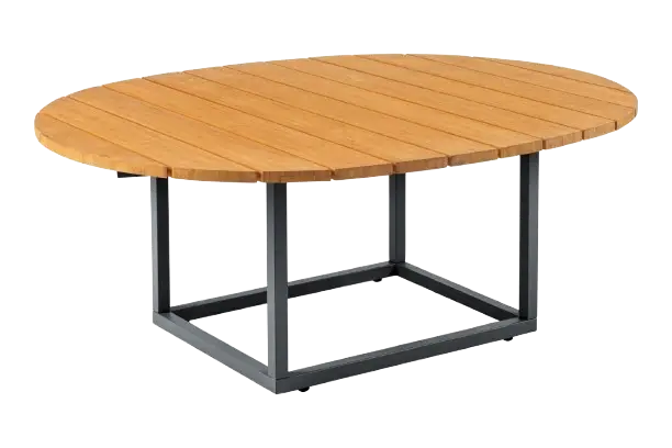 Olive soffbord 110x80 H40 cm - antracit/bamboo Billigare