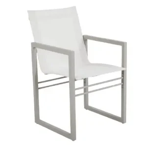 Bästa pris Vevi karmstol - khaki/offwhite textilene