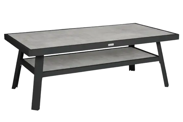 Samvaro soffbord låg, 140x70 H50 cm - antracit/glas Sista chansen