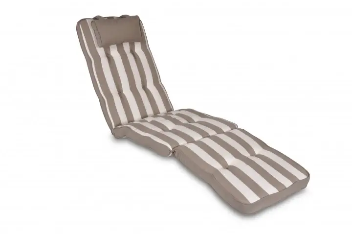 Kampanj Däckstolsdyna woodline - taupe rand