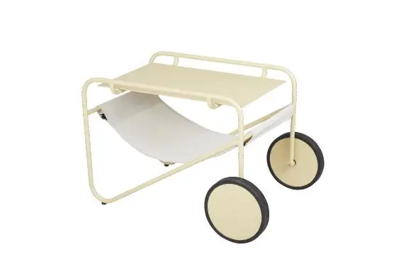 Poul sidobord - lemon/offwhite textilene Begränsat antal