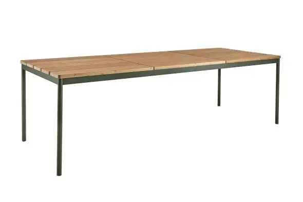 Fynd Nox Bamboo bord 238x90 H73 cm - nordic green/bambu