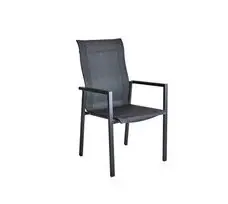 Comfy karmstol - svart/svart textilene Snabb leverans