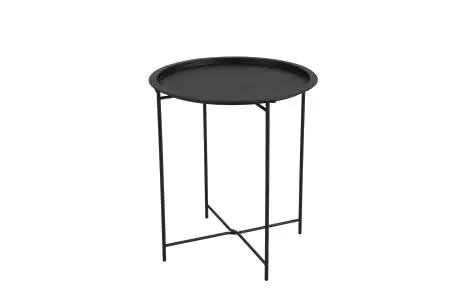 Sangro brickbord Ø 46 cm - svart risnedsättning