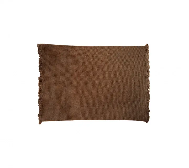 Knit matta 240x170 cm - umber brown risnedsättning