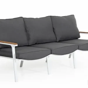 Utförsäljning Olivet 3-sits soffa - vit/grå dyna