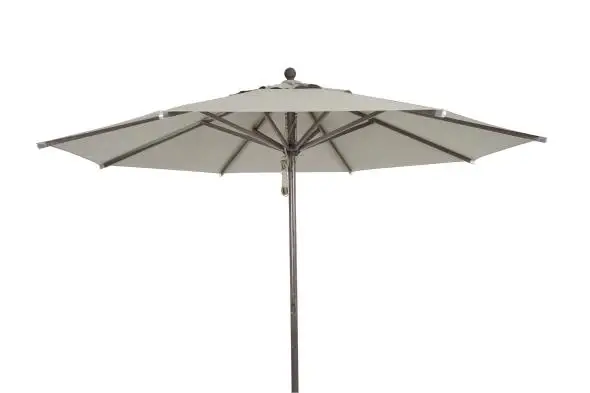 Paliano parasoll Ø 3 m - alu brun/taupe Extra rabatt
