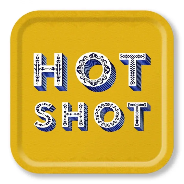 Hot Shot bricka 32x32 cm - yellow Outlet
