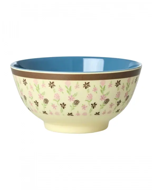 Billig Hacienda Flower melamin skål - cream