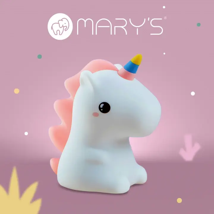 I lager Mary's Unicorn LED nattlampa