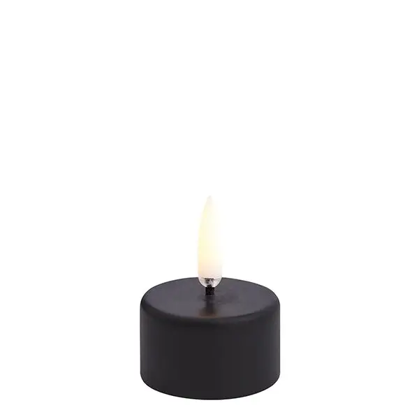 Uyuni – Led Värmeljus Med Timer Svart Ø4×2,1cm Rea