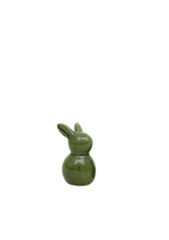 Hare Keramik Grön Stor 4.7×3.7×6.8cm Fynd